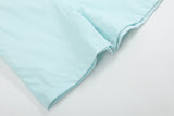 Misty Blue Fuzzy Lamb Shortalls