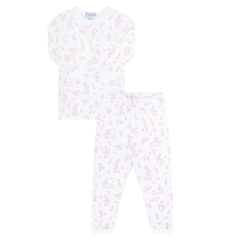 Pink Bunny Toile Pajama
