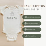Dada is My Bestie Clay Organic Cotton Short Sleeve Baby Bodysuit