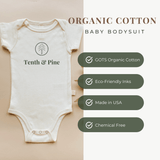 Home is Where Dada is Organic Cotton Baby Bodysuit Long Sleeve - HoneyBug 