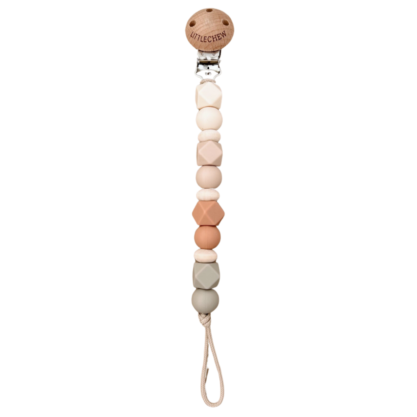 Pacifier Clip - Robin | Coral - HoneyBug 