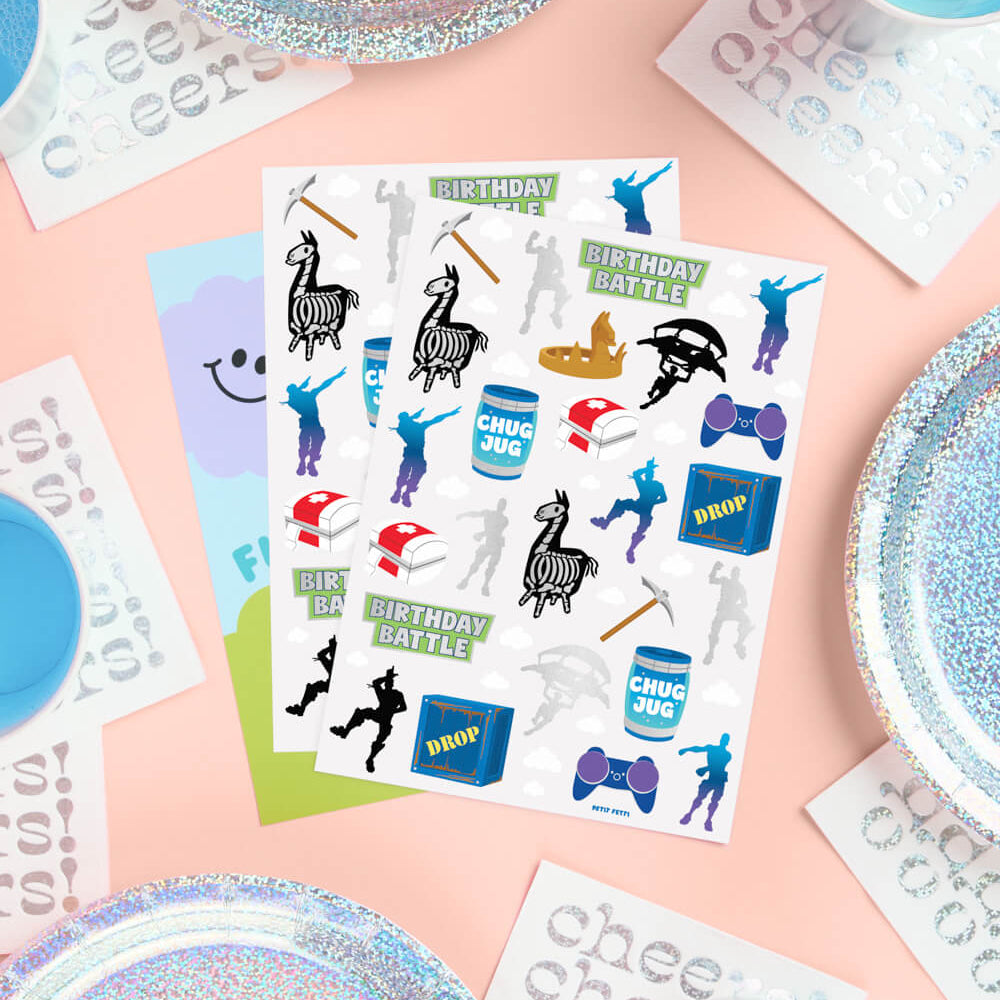 Birthday Battle Tats - 50 Temporary Tattoos