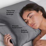 Satin Pillowcase - Charcoal Grey - HoneyBug 