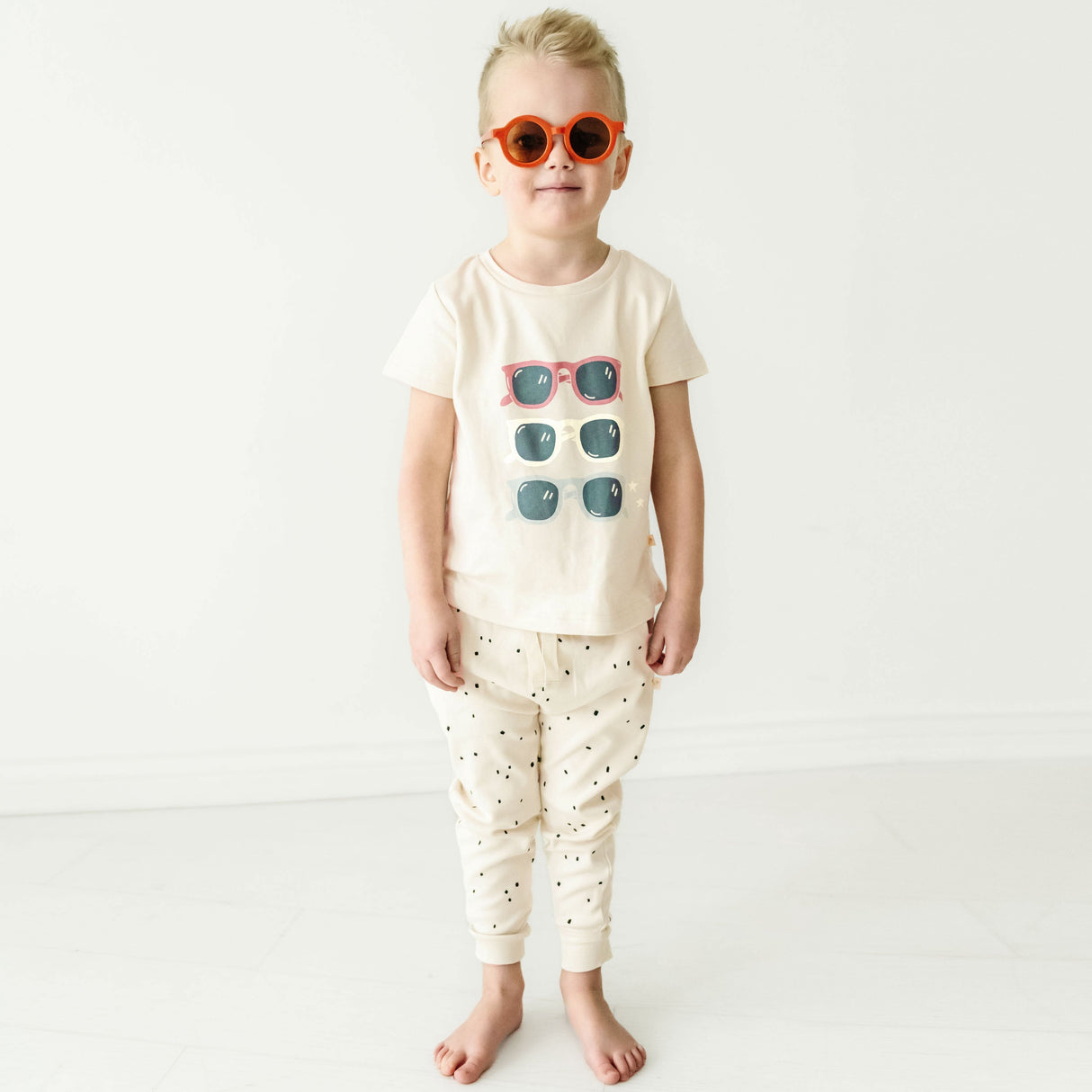 Organic Baby Toddler Harem Pants - Pixie Dots - HoneyBug 