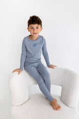 Bonne Nuit PJ- Dusty Blue - HoneyBug 
