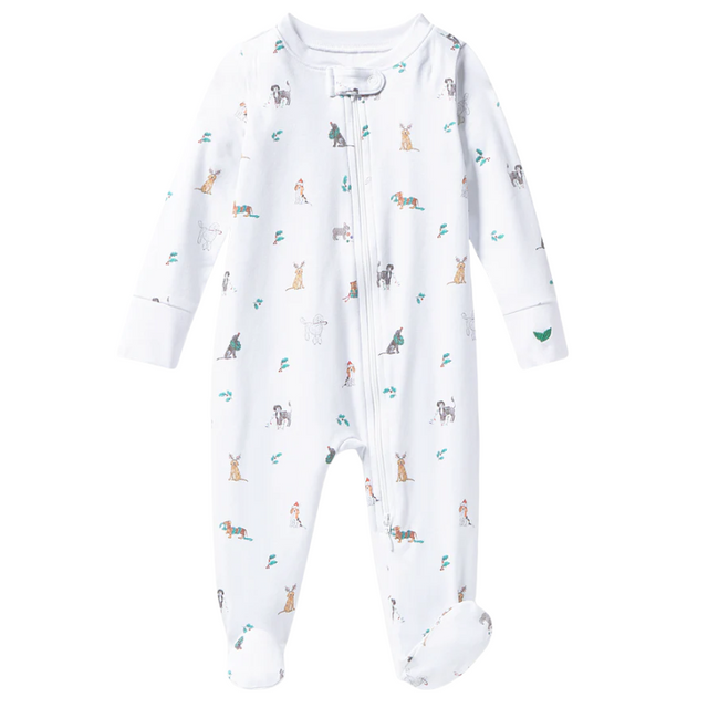 Baby's Pima Romper in Jingle Paws - HoneyBug 