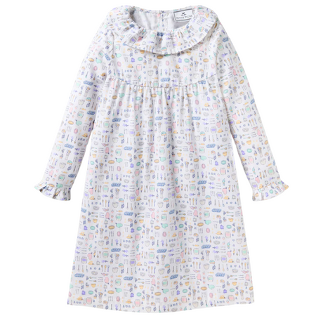 Kid's Twill Scarlett Nightgown in Baking Spirits Bright - HoneyBug 