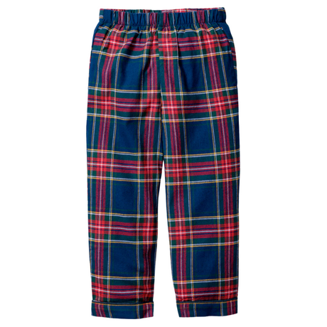 Kid's Brushed Twill Pajama Pant in Windsor Tartan - HoneyBug 