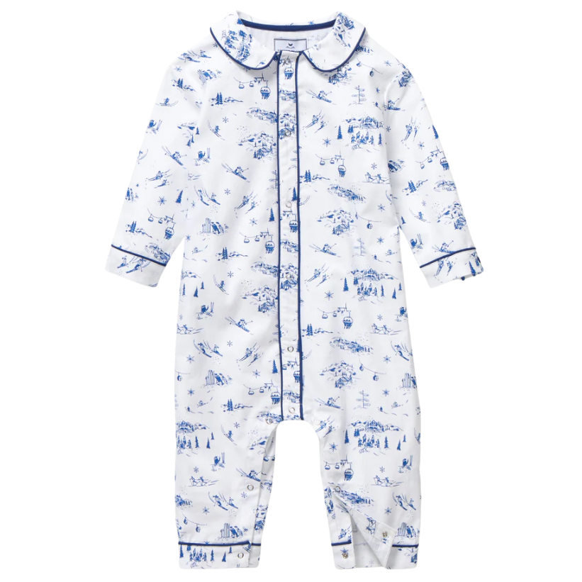 Baby's Twill Cambridge Romper in Chalet Toile - HoneyBug 