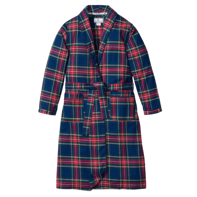Kid's Brushed Twill Robe in Windsor Tartan - HoneyBug 