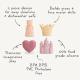 Princess Mold Free Bath Play Set - 4 Pack - HoneyBug 