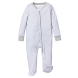 Baby's Pima Romper in Grey Stripes