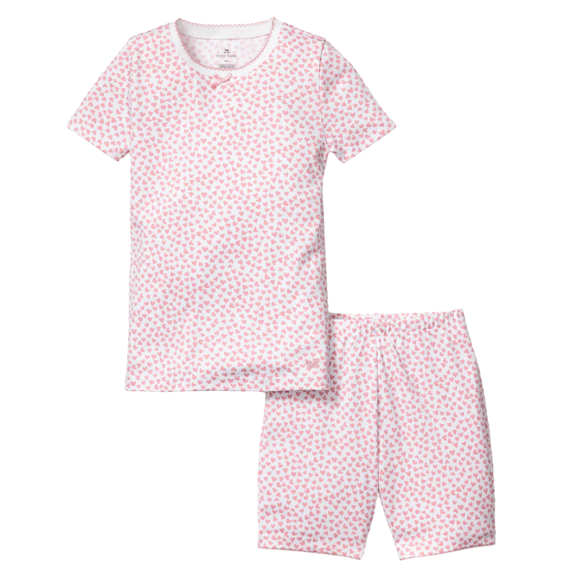 Kid's Pima Snug Fit Pajama Short Set in Sweethearts