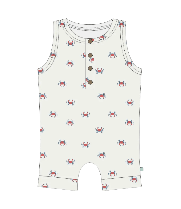 tank romper | crab - HoneyBug 
