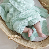 Seafoam Waffle Baby Blanket