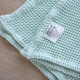 Seafoam Waffle Baby Blanket
