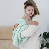 Seafoam Waffle Baby Blanket