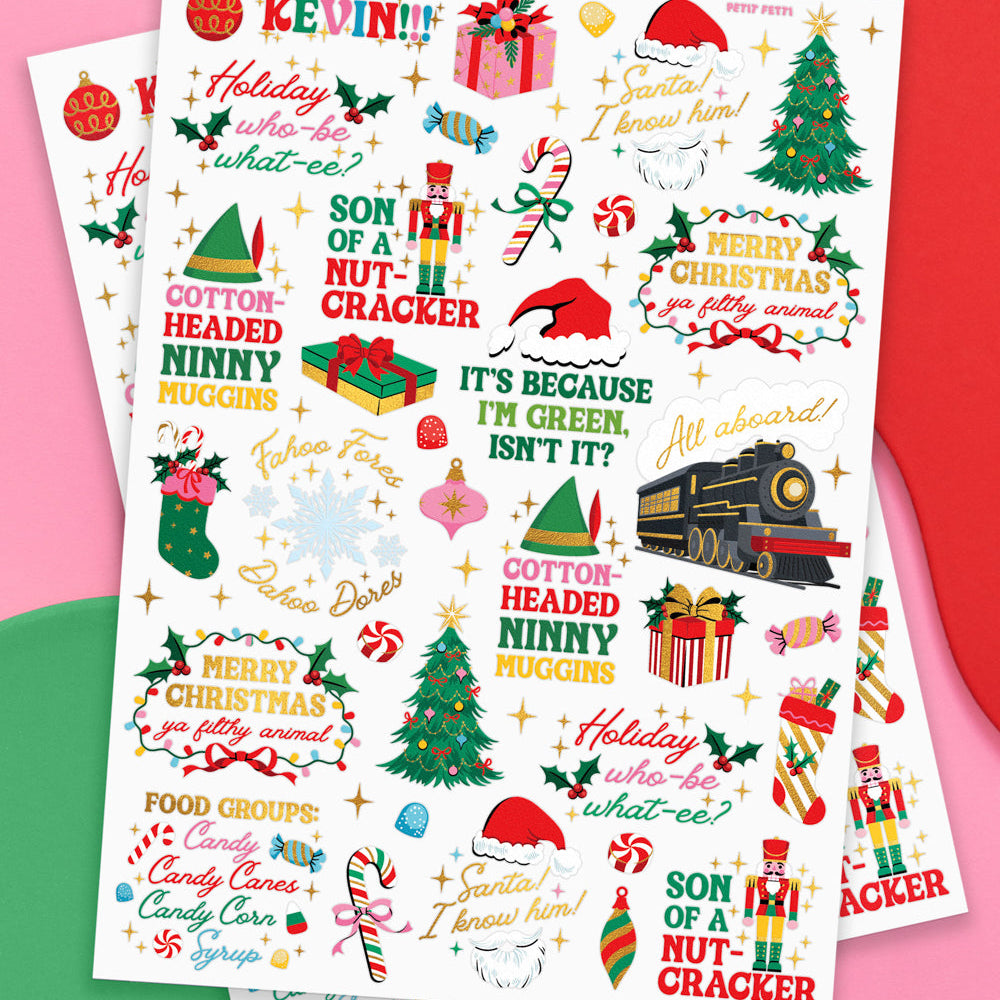 Christmas Movie Tattoos - 48 Temporary Tattoos