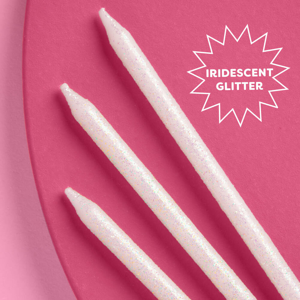 Iridescent Glitter Candles - 10 glitter candles