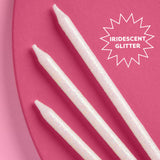 Iridescent Glitter Candles - 10 glitter candles