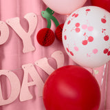 Cherry Birthday Bundle - Tableware, Balloons, Banner + Tats