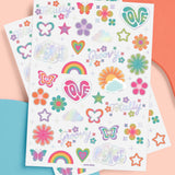 Groovy Rainbow Tats - 68 Temporary Tattoos