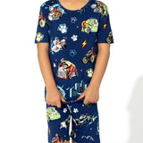 PAW Patrol: The Mighty Movie - Mighty Vehicles Bamboo Kids Pajama Short Set - HoneyBug 