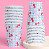 Cherry Tableware Bundle - Paper Plates, Cups + Napkins
