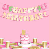 HBD Cowgirl Banner - Gold Foil Banner
