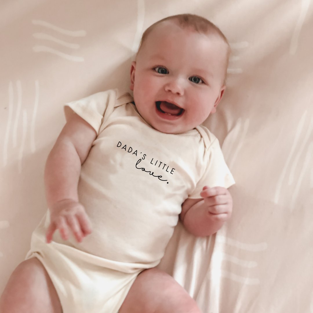 Dada's Little Love Organic Cotton Baby Bodysuit Short Sleeve - HoneyBug 