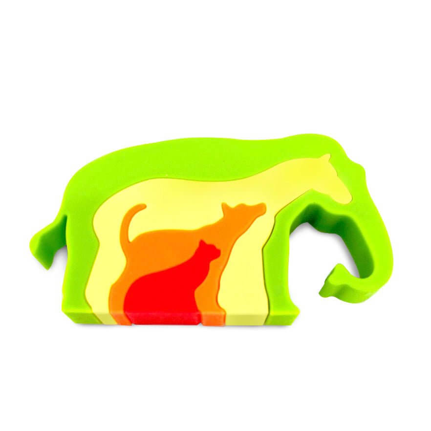 Silicone Nesting Animal Puzzle