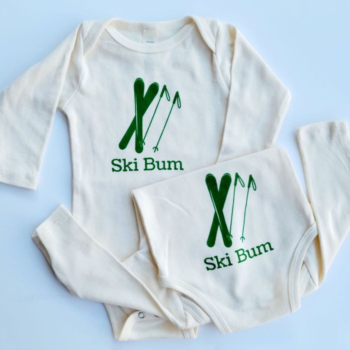 Pre-order for late September Ski Bum Long Sleeve Romper - HoneyBug 