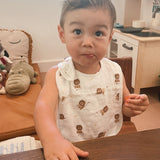 Elephant & Lion Bib Set - HoneyBug 
