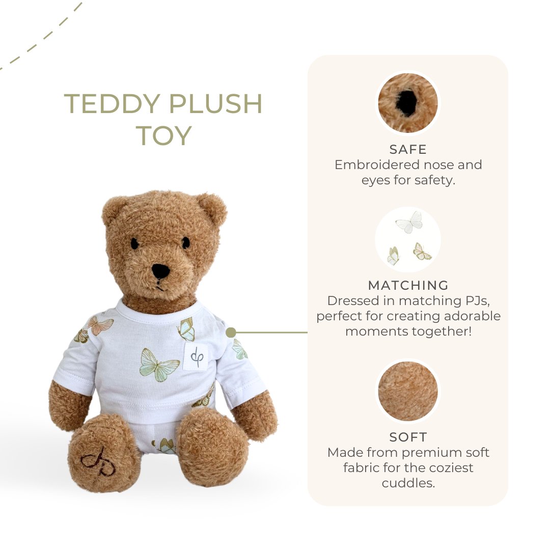 Teddy Plush Toy: Butterflies - HoneyBug 