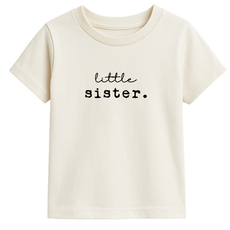 Little Sister Organic Cotton Kids T-Shirt Short Sleeve - HoneyBug 