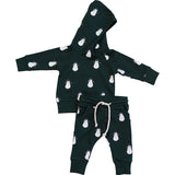Snowman Hooded French Terry Set - HoneyBug 