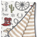 Howdy Partner Stroller Blanket - HoneyBug 