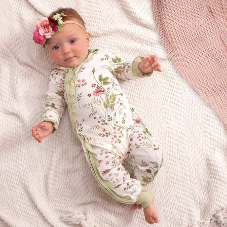 Pretty Petals Bamboo Zipper - HoneyBug 