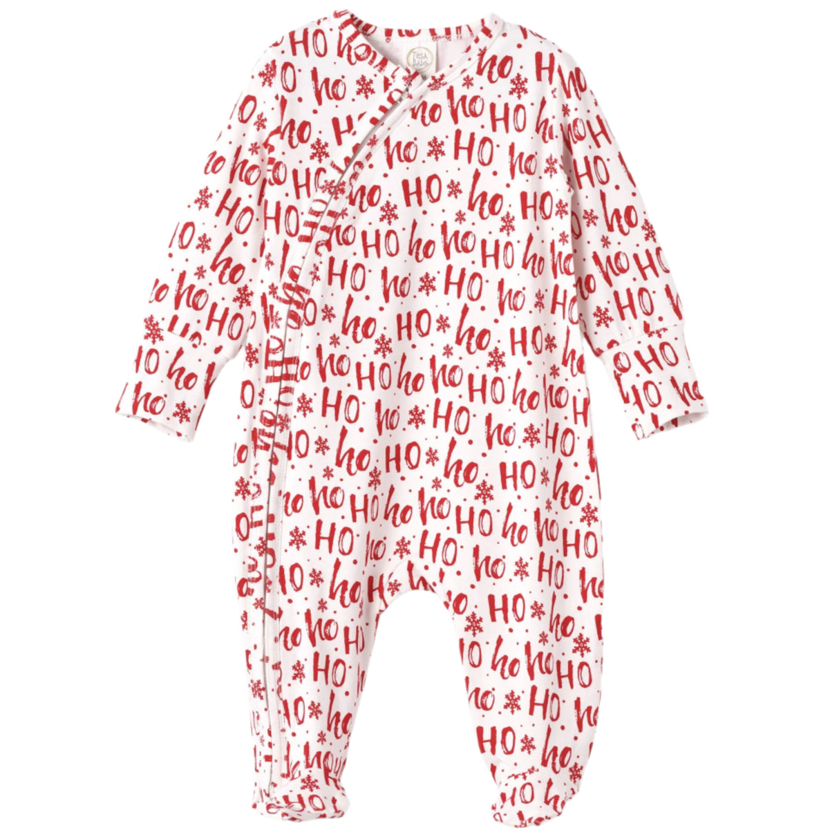 Christmas Bamboo Zipper Romper Ho-Ho-Ho - HoneyBug 