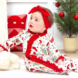 Holly Jolly Bamboo Zipper Romper - HoneyBug 