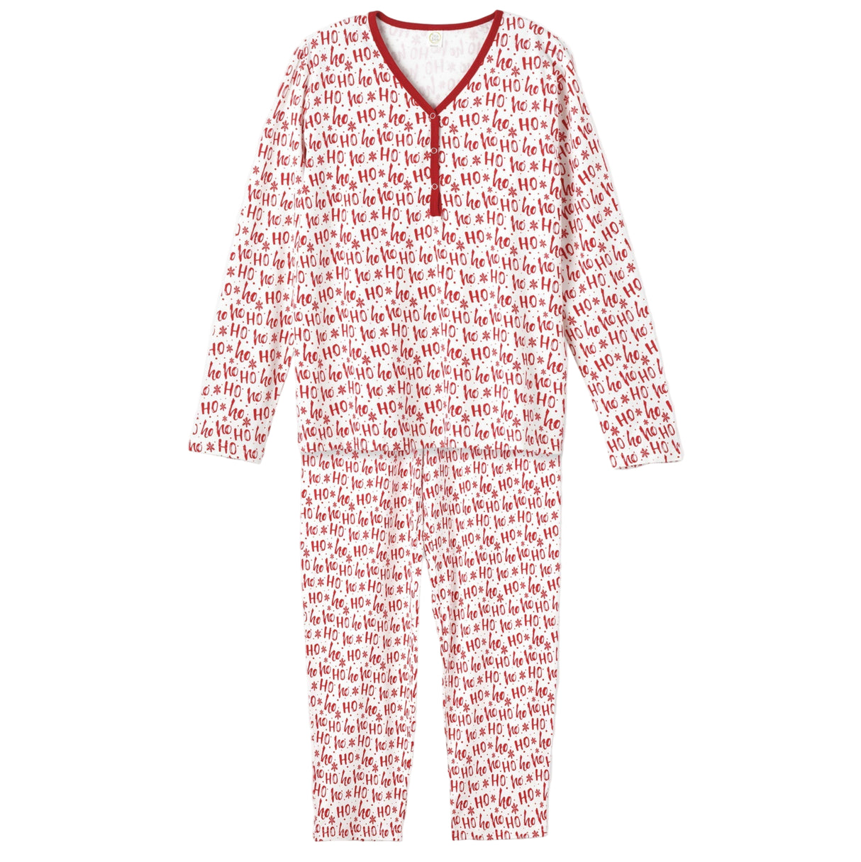 Christmas Bamboo Women's Pajama Set Ho-Ho-Ho - HoneyBug 