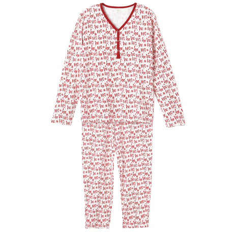 Christmas Bamboo Women's Pajama Set Ho-Ho-Ho - HoneyBug 