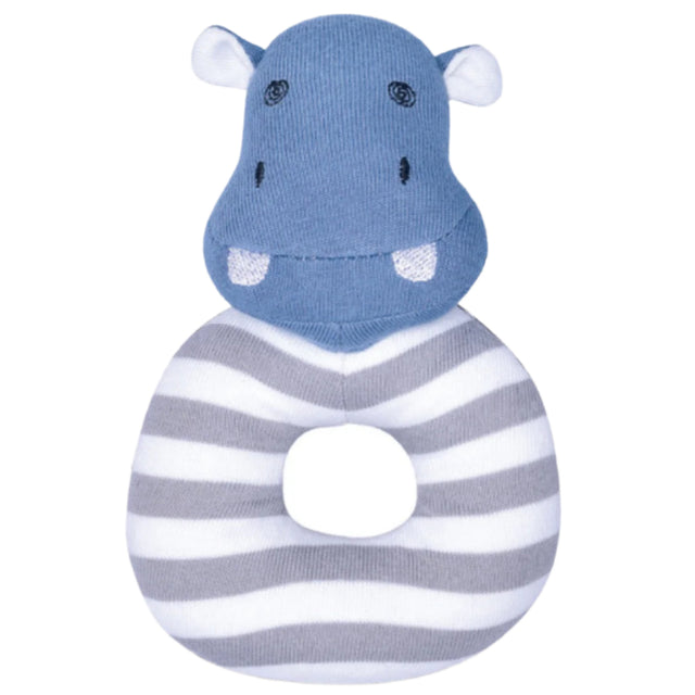 JoJo Hippo - Teething Rattle - HoneyBug 