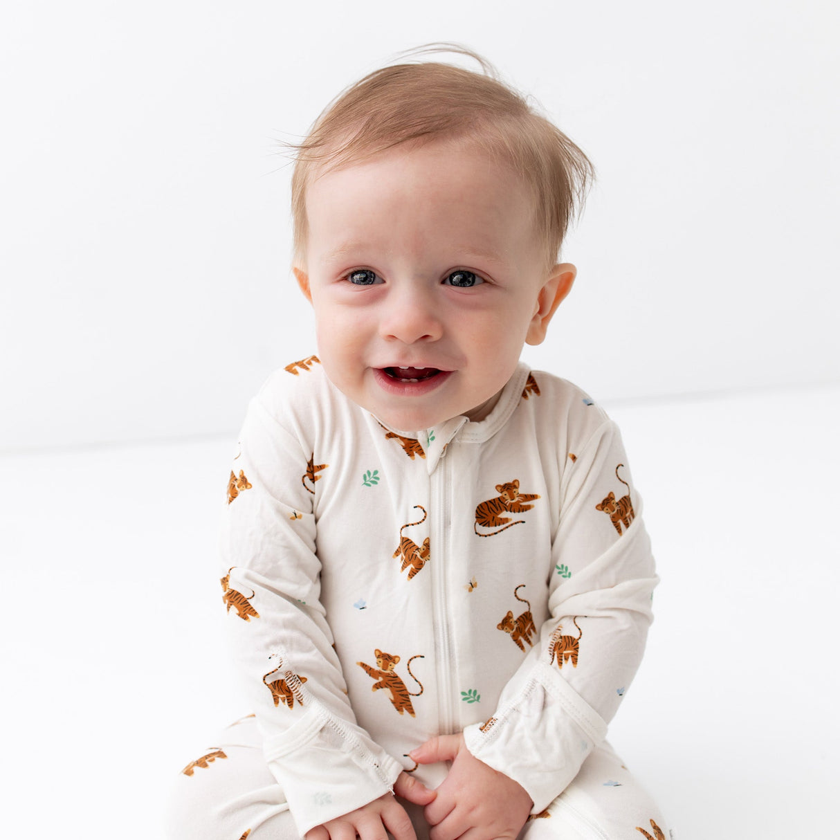 Tiger Zippered Footie - HoneyBug 
