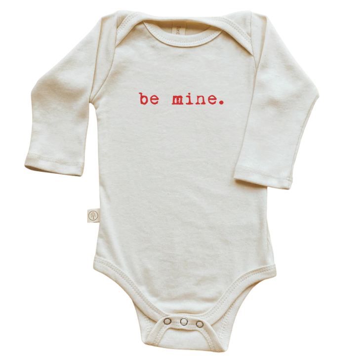 Be Mine Organic Baby Bodysuit Long Sleeve
