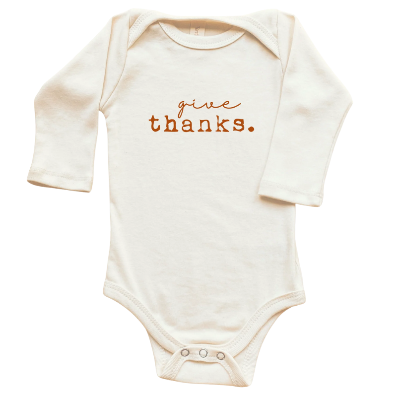 Give Thanks Organic Bodysuit Long Sleeve