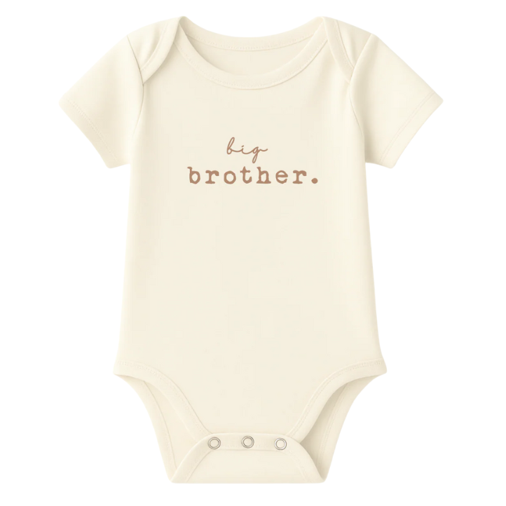 Big Brother Clay Organic Cotton Short Sleeve Baby Bodysuit