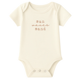 Sun Waves Sand Clay Organic Cotton Short Sleeve Baby Bodysuit