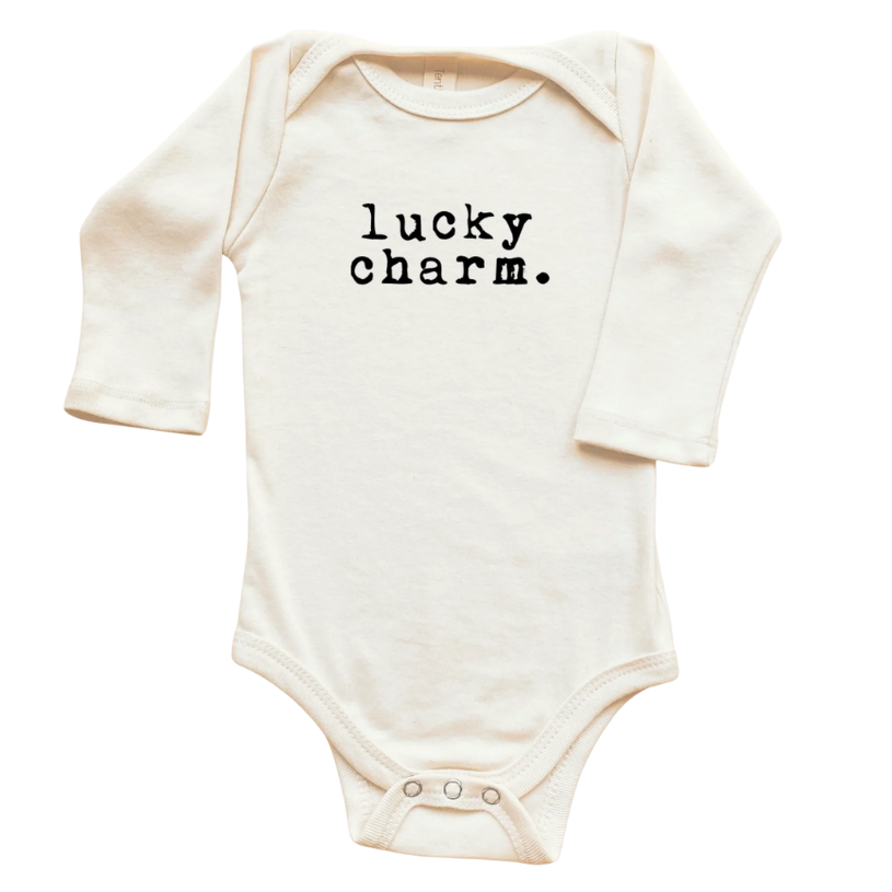 Lucky Charm Organic Baby Bodysuit Long Sleeve