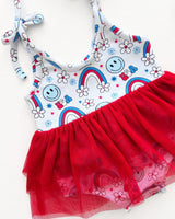 Tutu Romper | Little Miss USA - HoneyBug 